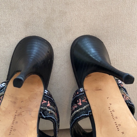 Laundry two strapped sequin-embellished heel sandals by Shelli Segal, size 7.5 - Picture 9 of 11